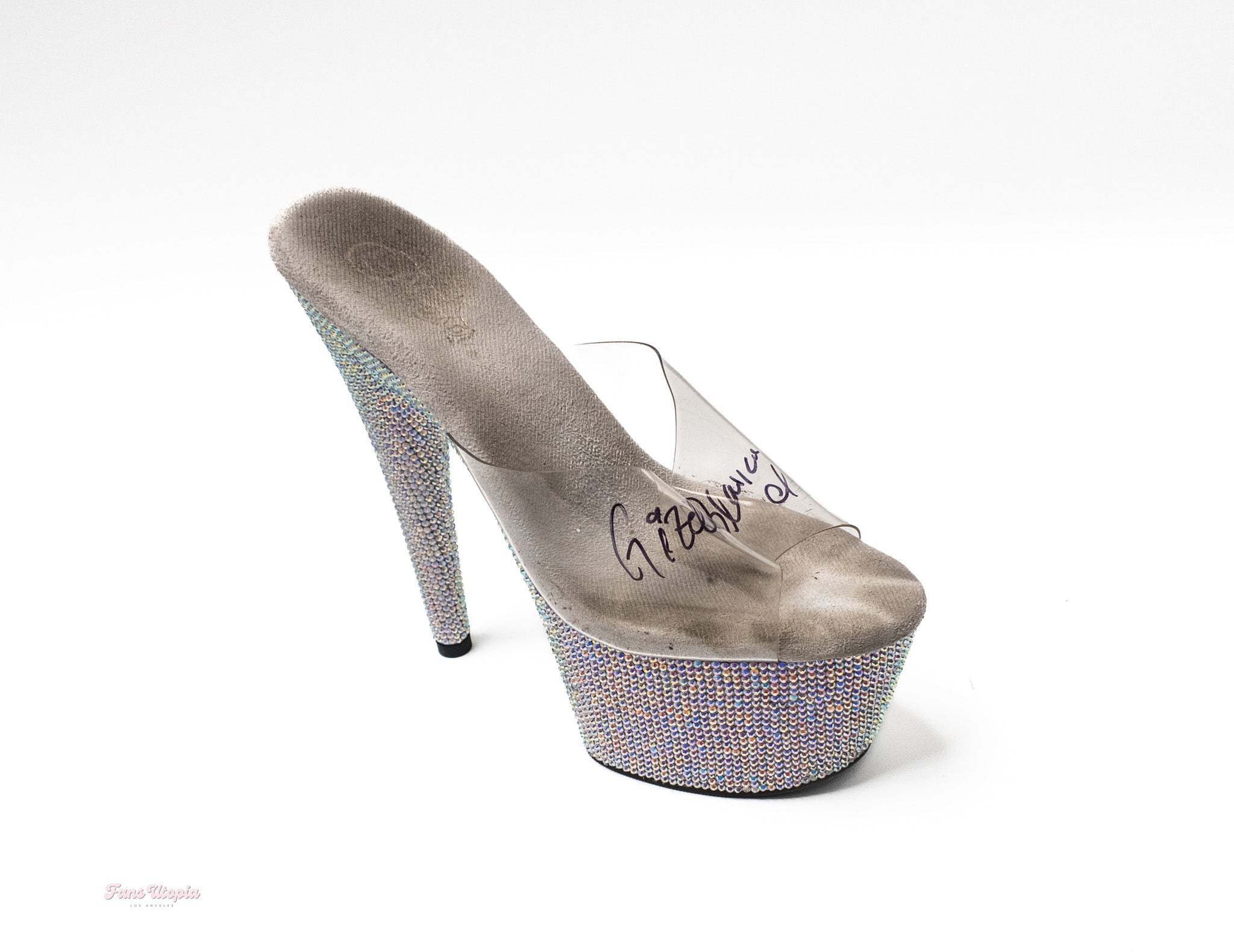 Gizelle Blanco Autographed Rhinestoned Stripper Heels