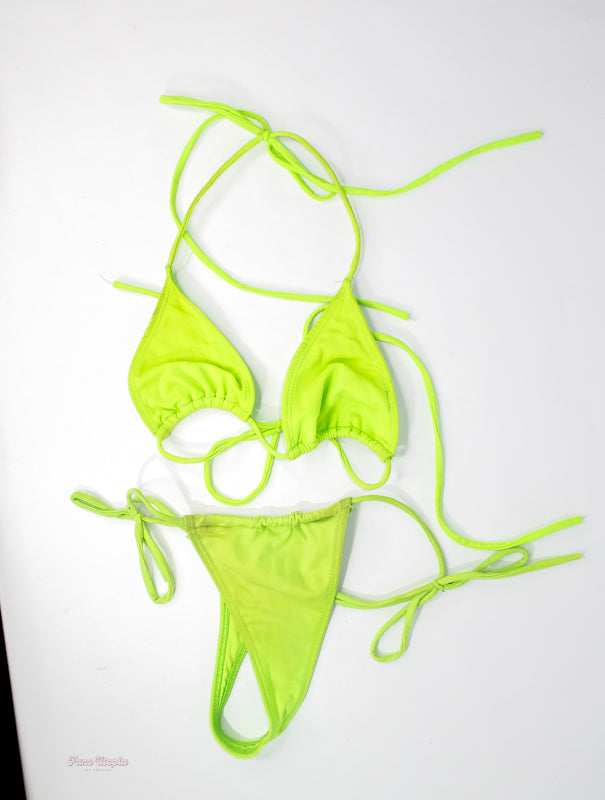 Payton Preslee Green Thong String Bikini