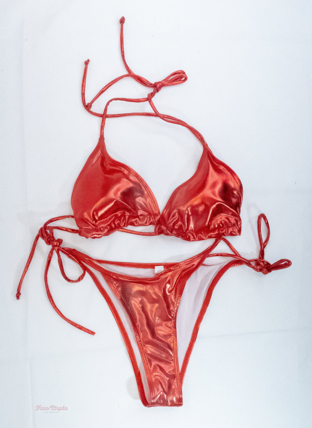 Violet Myers Red Metallic String Bikini - FANS UTOPIA