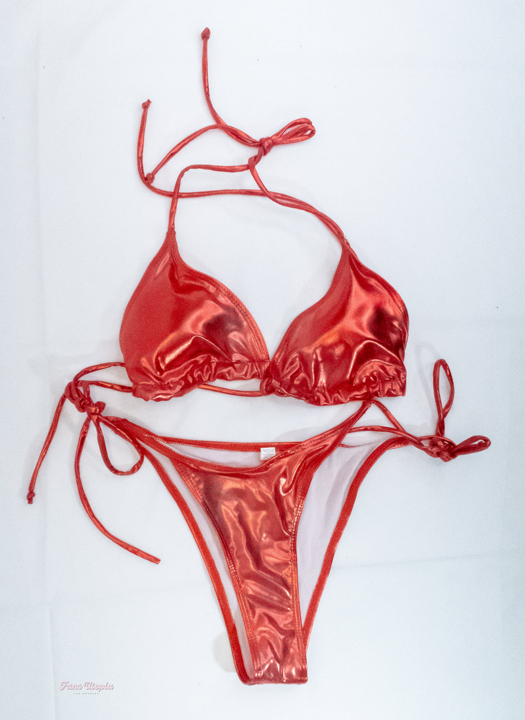 Violet Myers Red Metallic String Bikini - FANS UTOPIA