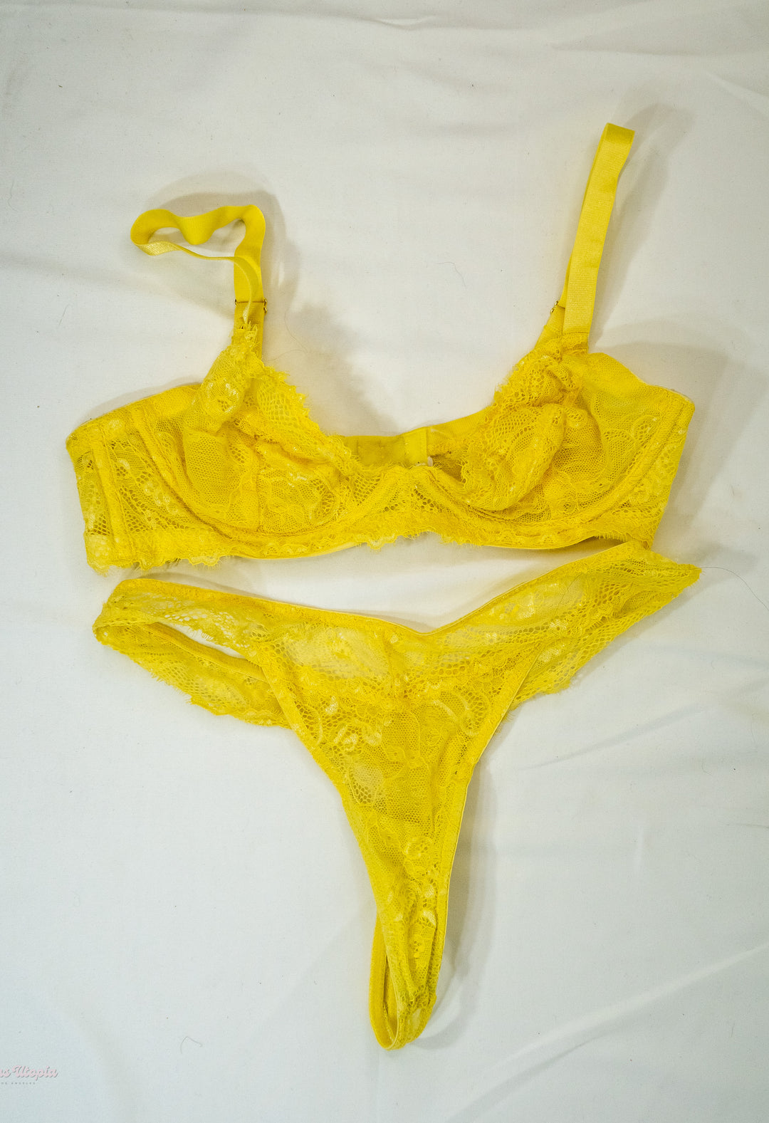 Celestina Blooms Yellow Lace Bra & Panties