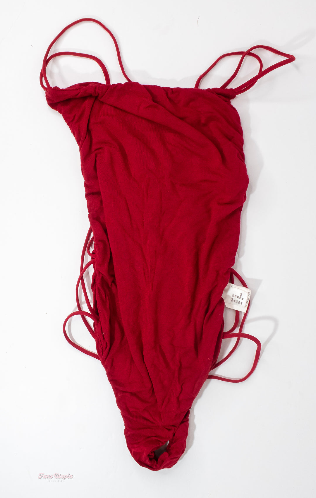 Melissa Stratton Dark Red Strappy Bodysuit