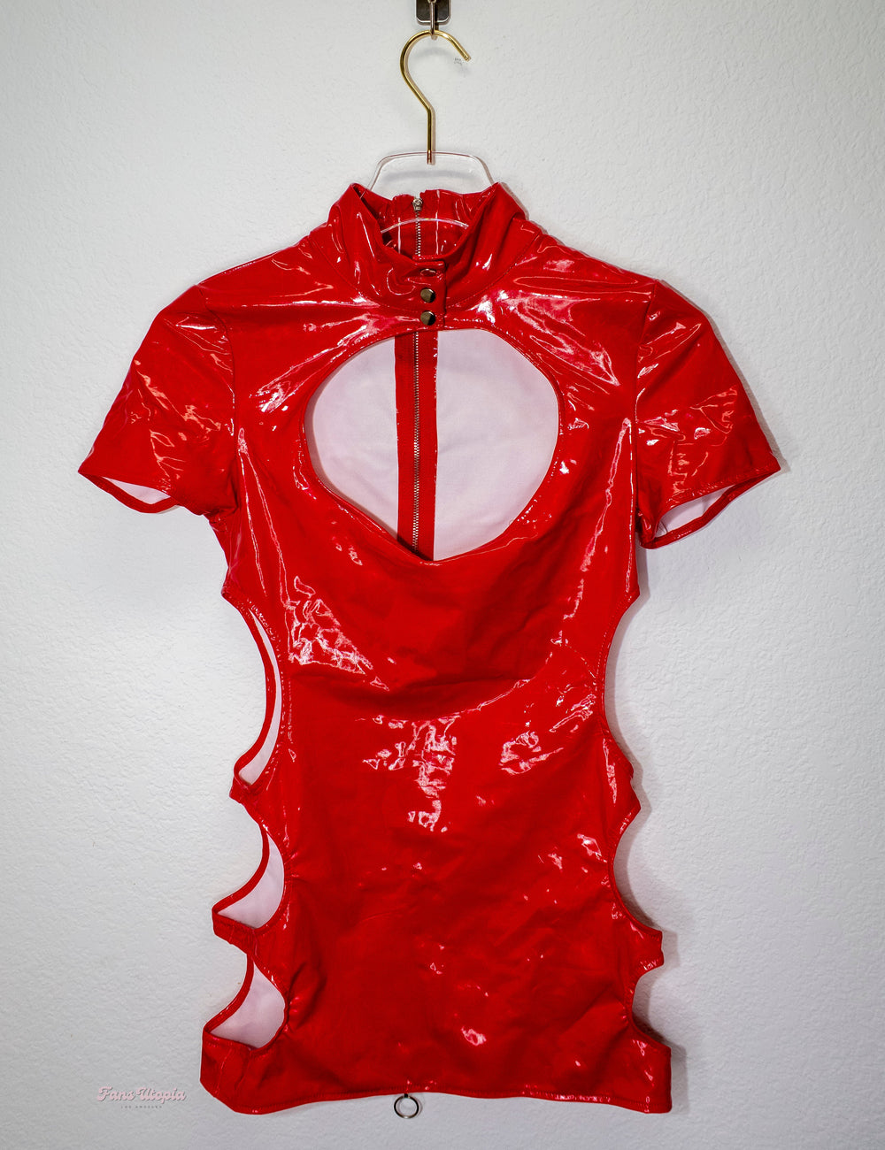 Katie Kush Red Patent Leather Dress - FANS UTOPIA