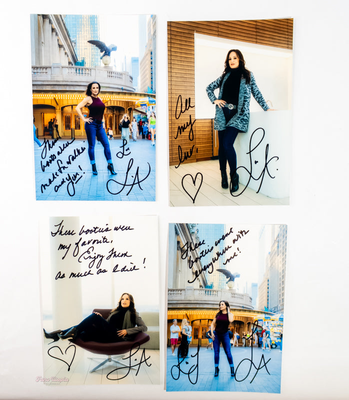 Lisa Ann Leather Booties & Socks + Autographed photos