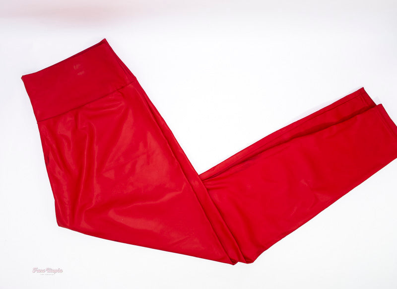 Samantha Mack Red Leatherette Pants - FANS UTOPIA