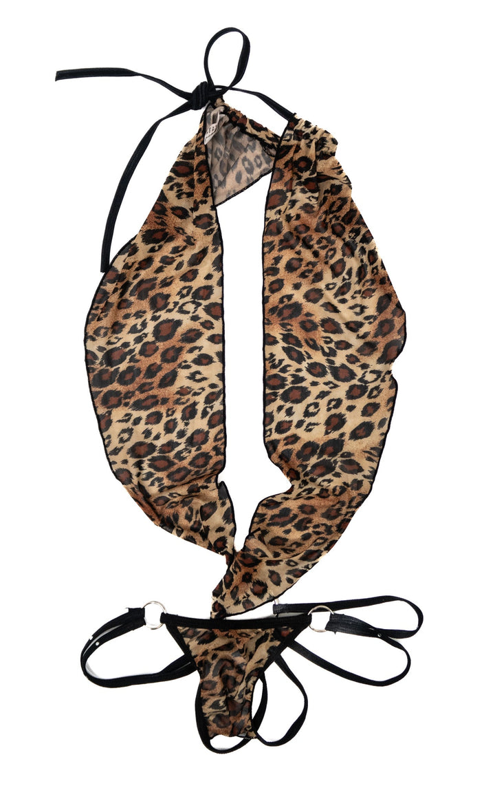 Tru Kait Crotchless Leopard Bodysuit