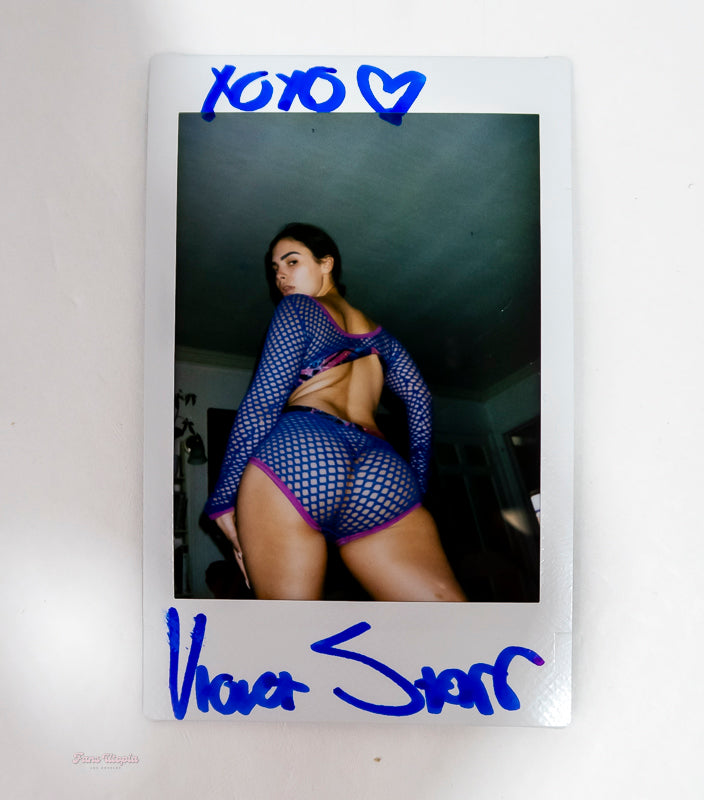 Violet Starr Blue & Purple Mesh Set + Signed Polaroid
