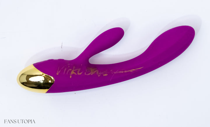 Vicki Chase Purple Gold Signed Toy