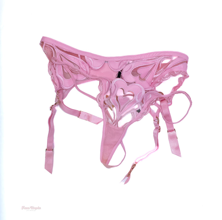 Kiki Klout HB Pink Garter Belt & Panties