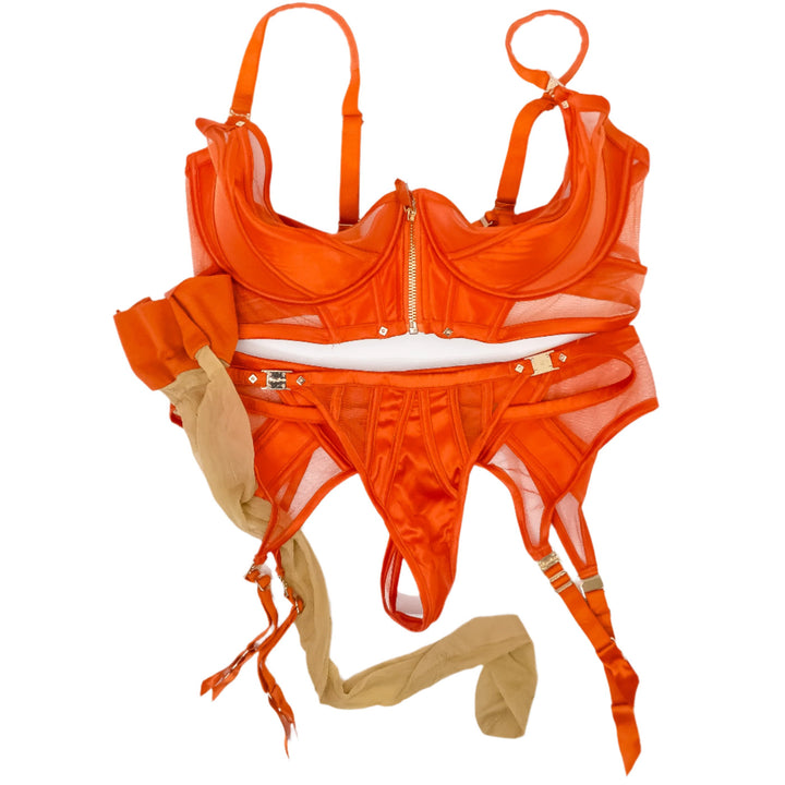 Angie Faith Orange HB Lingerie Set