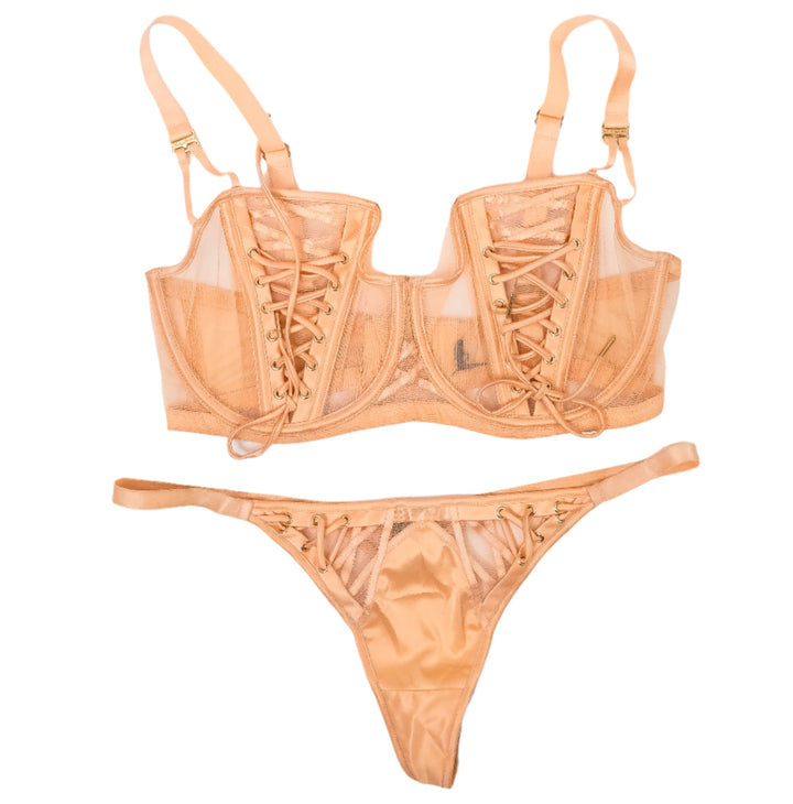 Angie Faith Peach HB Bra & Panties Set