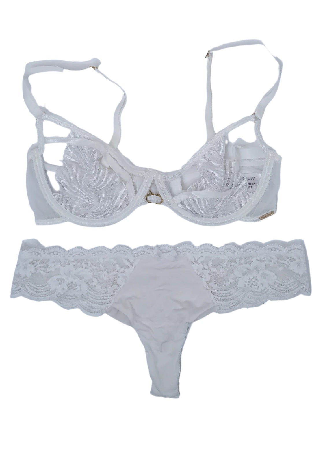 Liz Jordan White Lace Bra & Panties Set