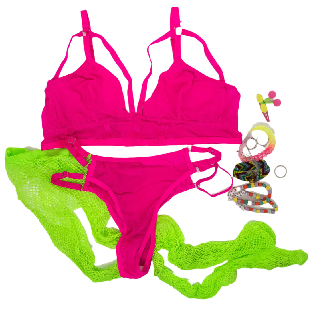 Liz Jordan Hot Pink Neon Green Set