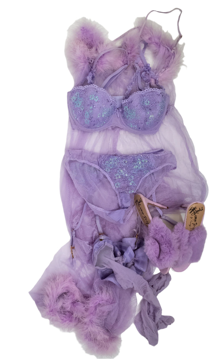 Siri Dahl Purple Lace Savage X Lingerie Set +  Nightie