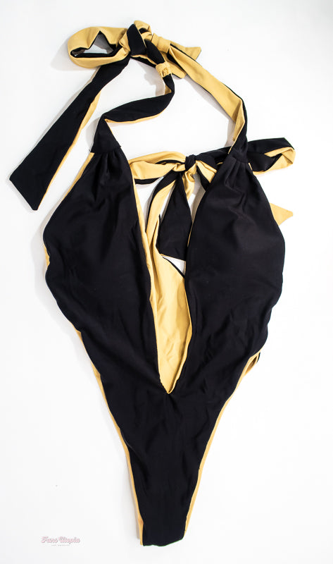 Kayley Gunner Black & Nude Wrap Suit