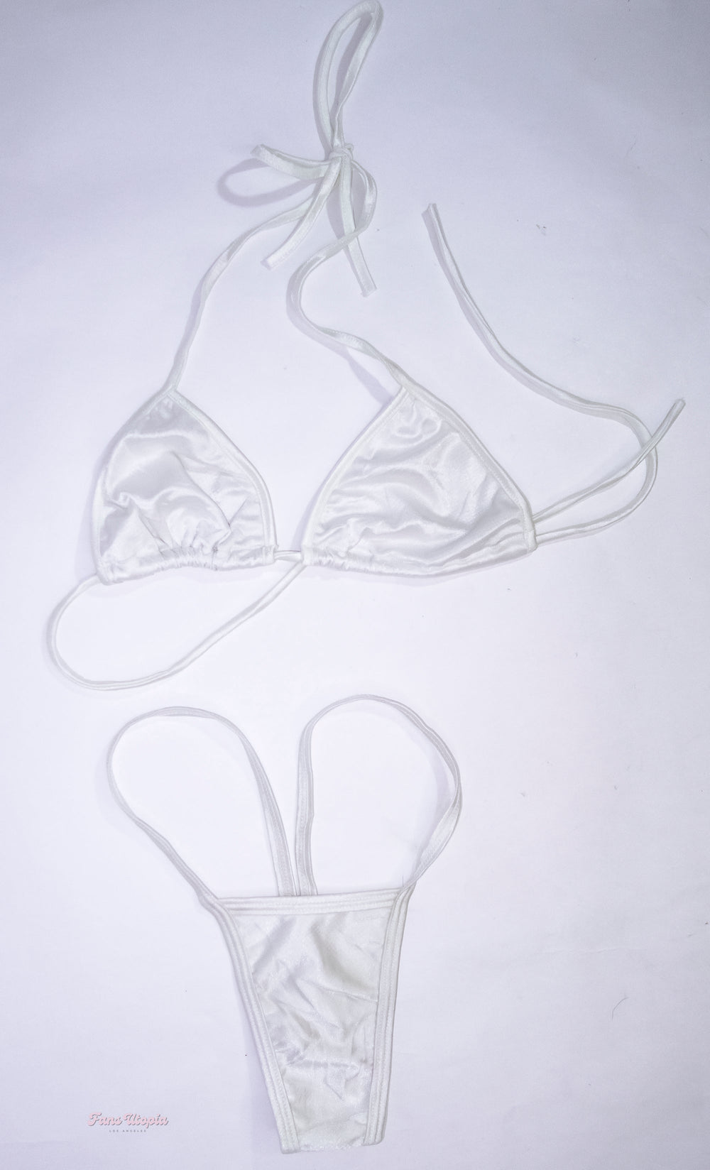 Charlotte Sins White String Bikini + Polaroid - FANS UTOPIA