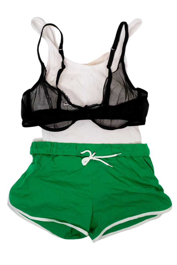 Nia Bleu Green & White Outfit Set