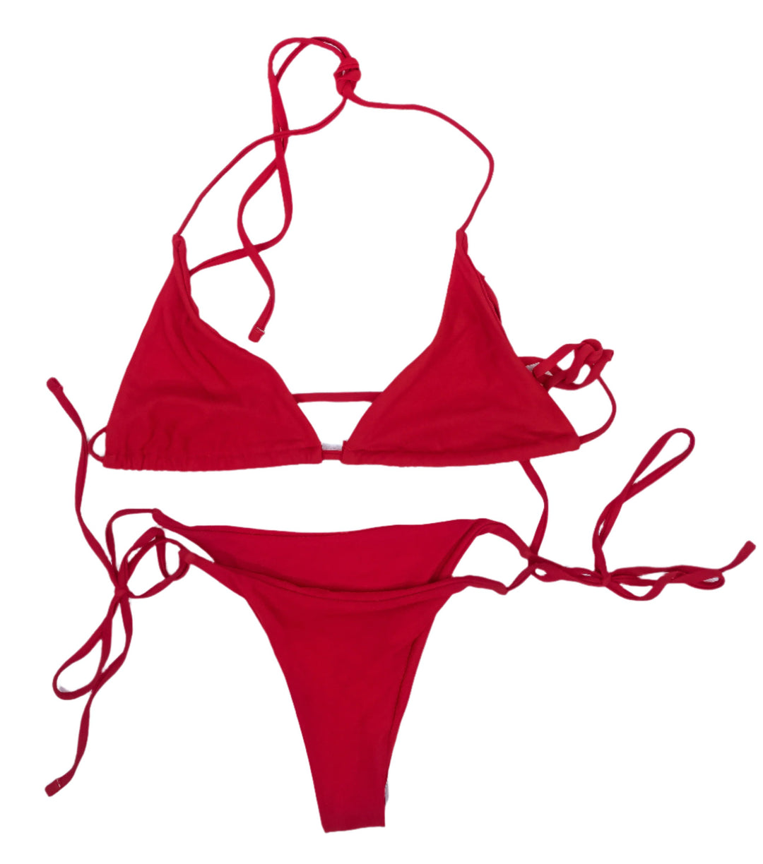 Nia Bleu Red String Bikini