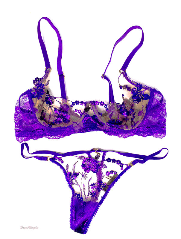 Vicki Chase HB Purple Bra & Panties Set