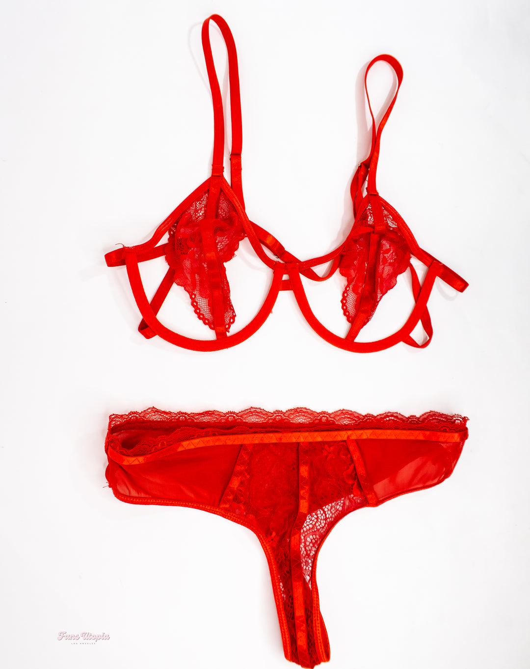 Nika Venom Red Lace Bra & Panties Set