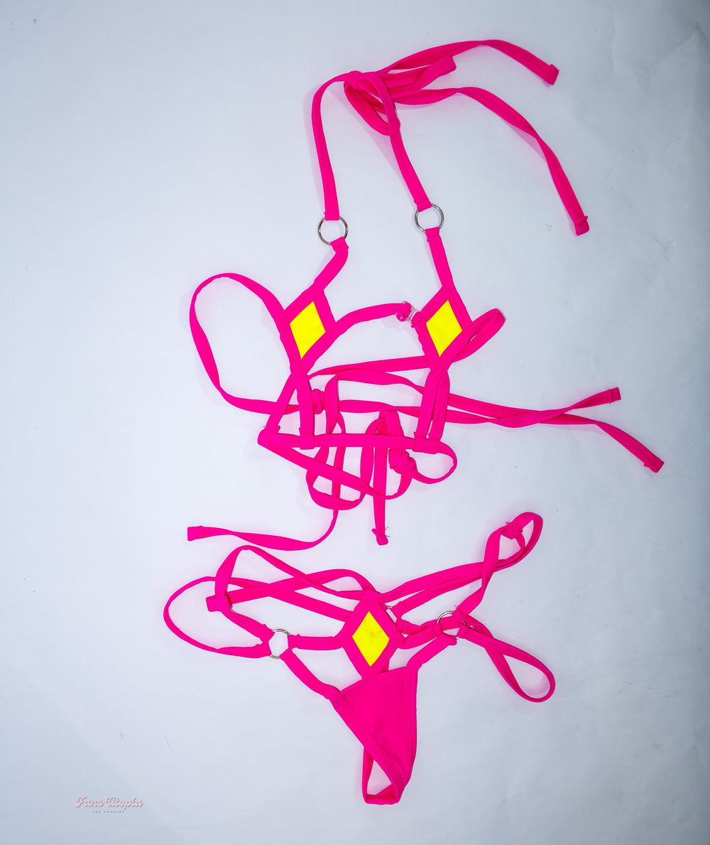 Nika Venom Hot Pink Yellow Bikini - FANS UTOPIA