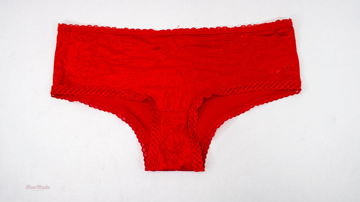 Cherie DeVille Red Booty Shorts + Polaroid