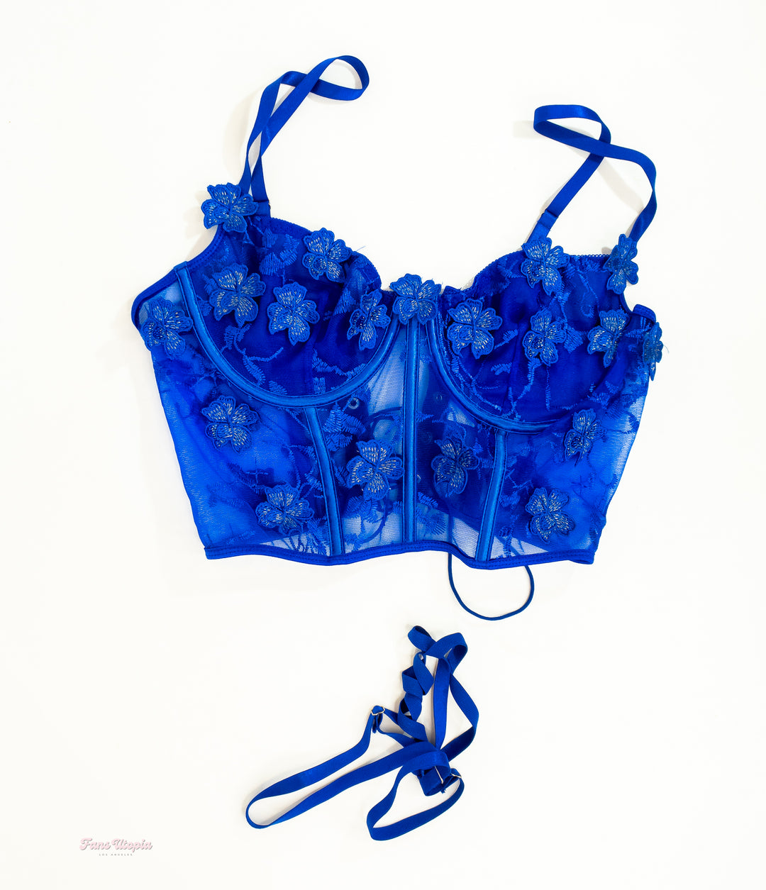Brittney Kade Blue Lace Bra & Panties