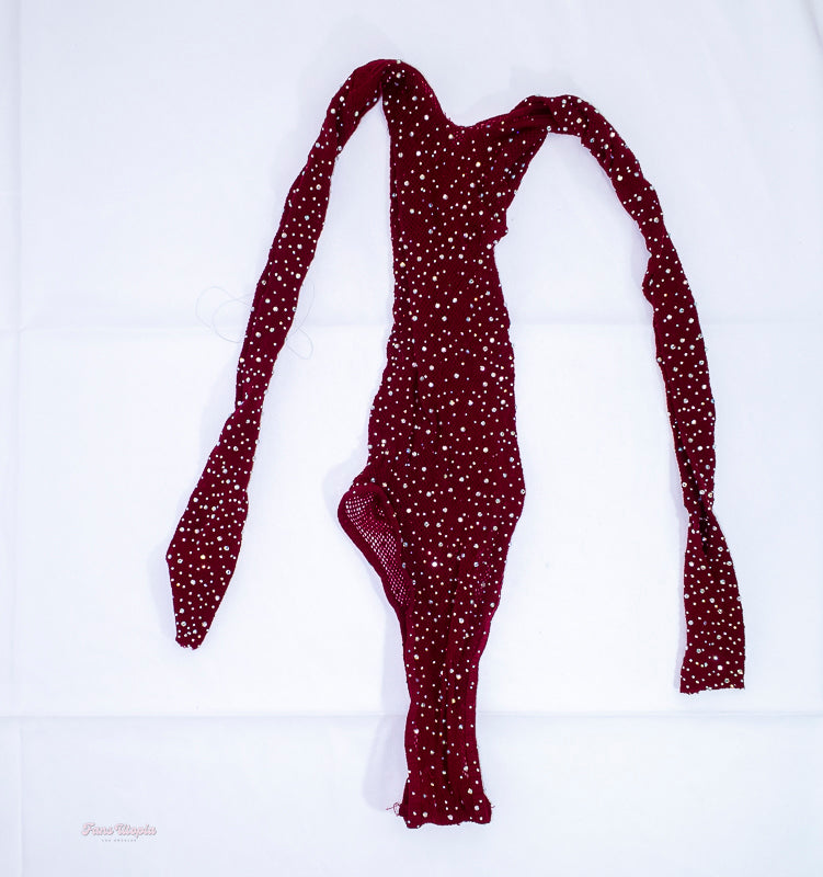 Maya Woulfe Red Mesh Bodysuit - FANS UTOPIA