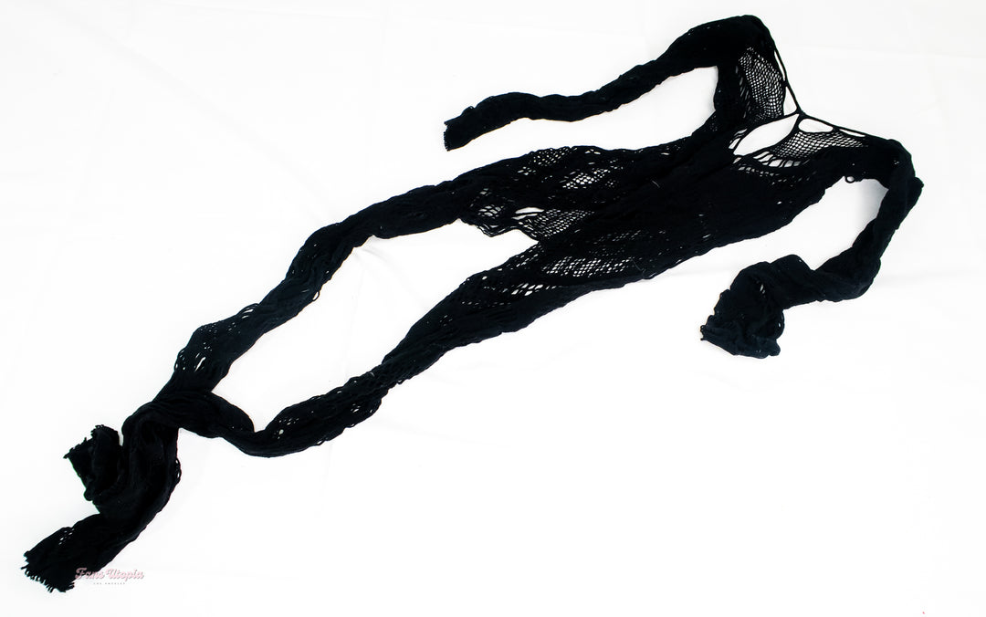 Melissa Stratton Black Fishnet Jumpsuit