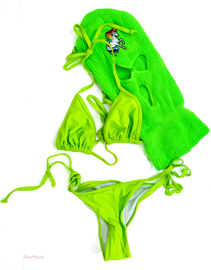 Rory Knox Green Bikini + Skimask