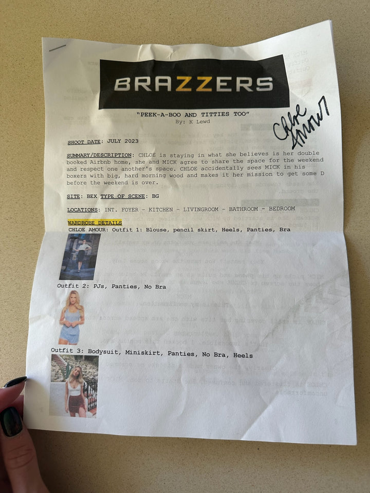 Chloe Amour Autographed Script