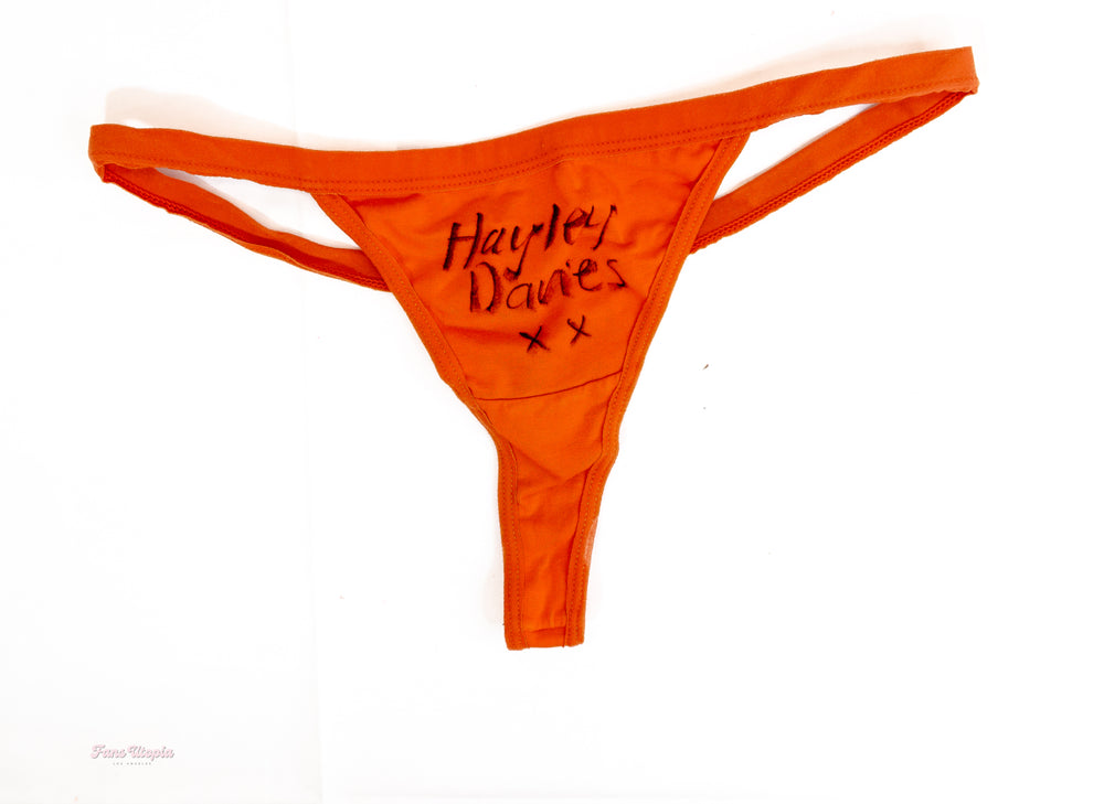 Hayley Davies Autographed Orange Thong - FANS UTOPIA