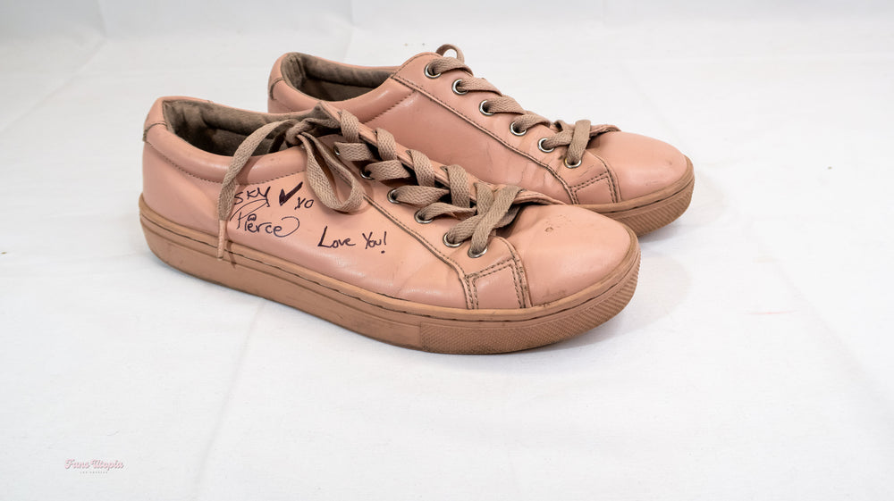 Sky Pierce Dirty Pink Autogrtaphed Sneakers - FANS UTOPIA