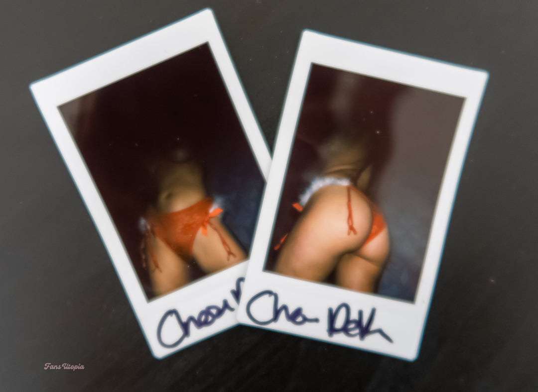 Cherie DeVille Holiday Lingerie Set + Signed Polaroids