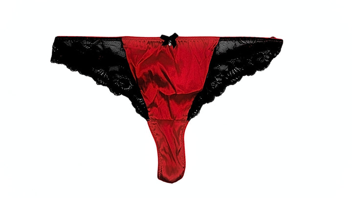 Lauren Phillips Black & Red Laced Panty