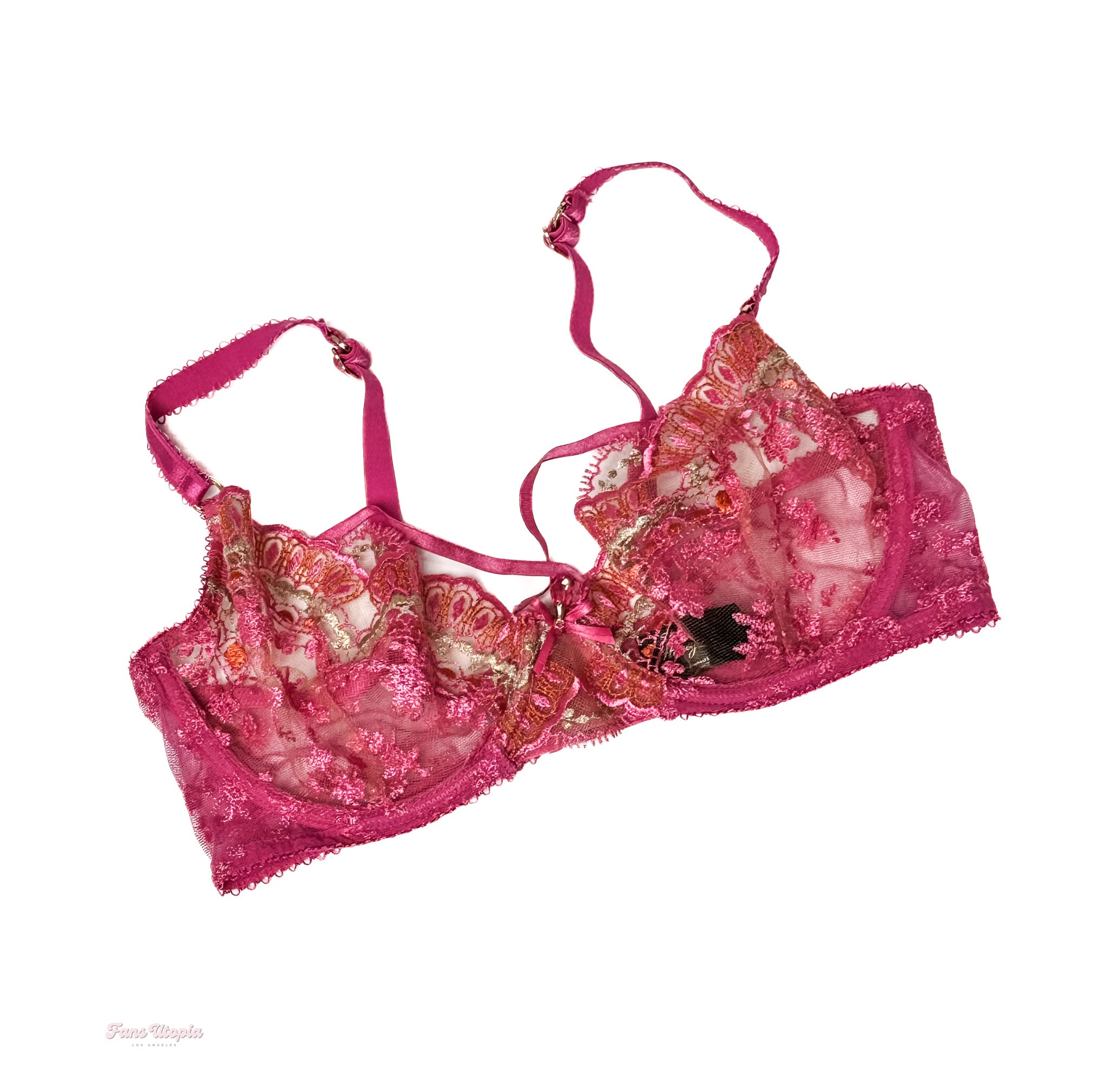 Alexa Payne Pink Floral Lace Bra Fans Utopia 2779