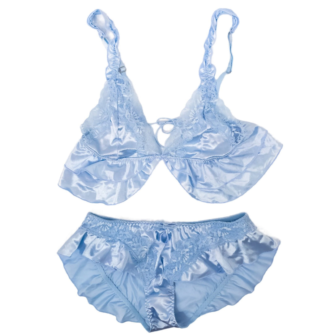 Alix Lynx Blue Lace Frilly Set