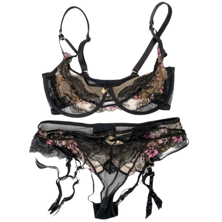 Angie Faith Black HB Butterfly Lingerie Set - FANS UTOPIA