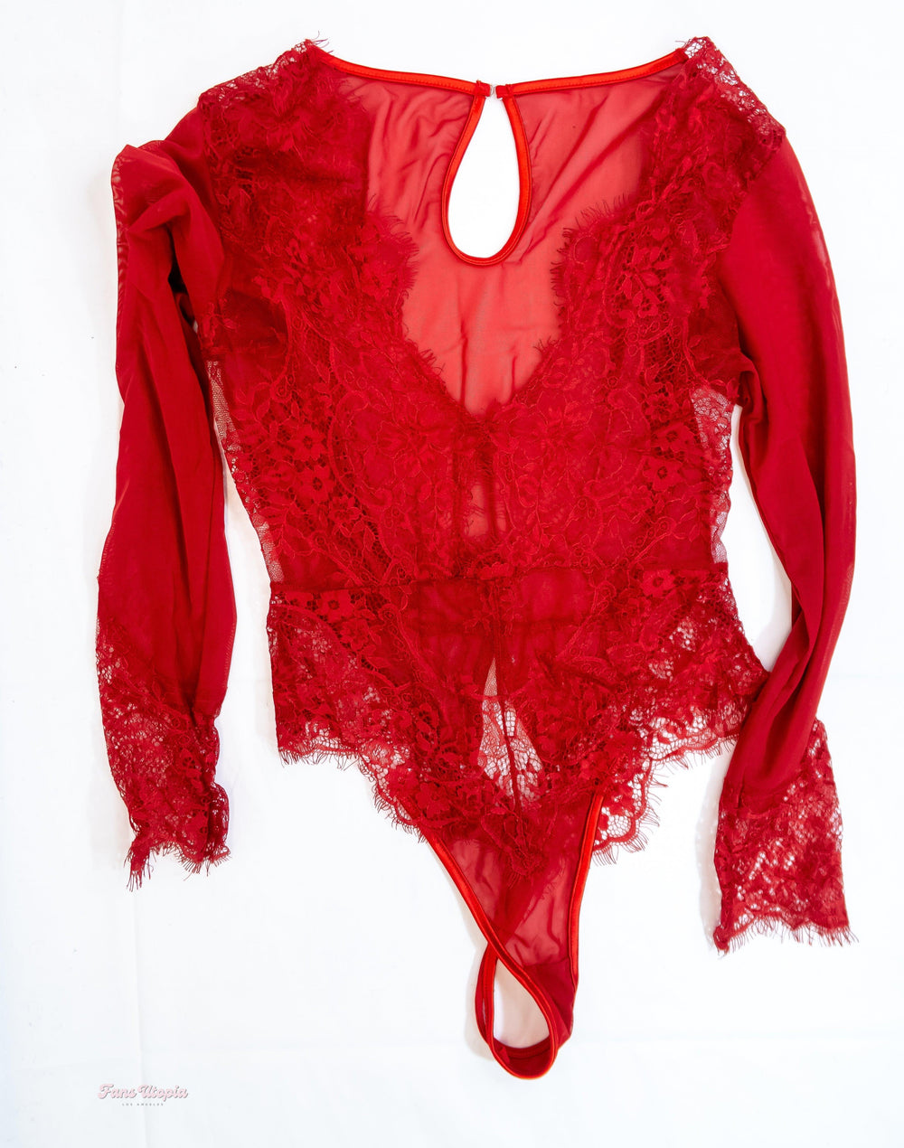 Aubrey Kate Red Lace Bodysuit + Autographed Photo - FANS UTOPIA