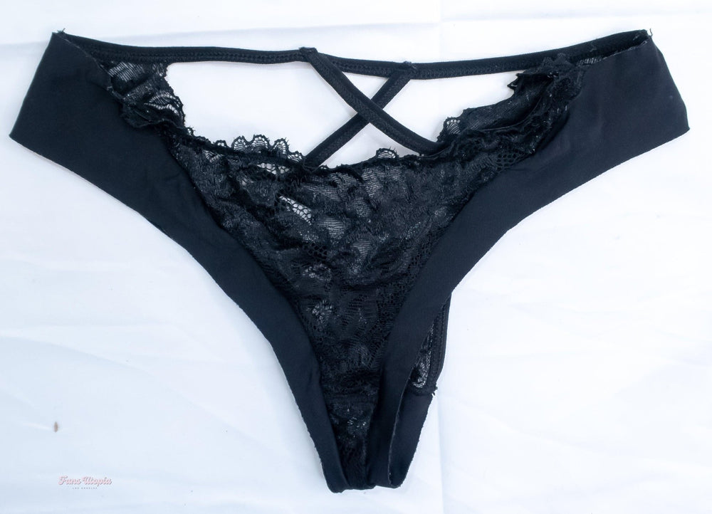 Ava Stone Black Lace Cheeky Panties + Signed Polaroid - FANS UTOPIA