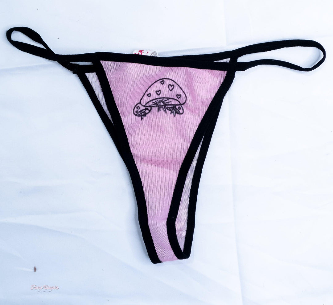 Ava Stone Pink Black Mushroom Thong + Signed Polaroid - FANS UTOPIA
