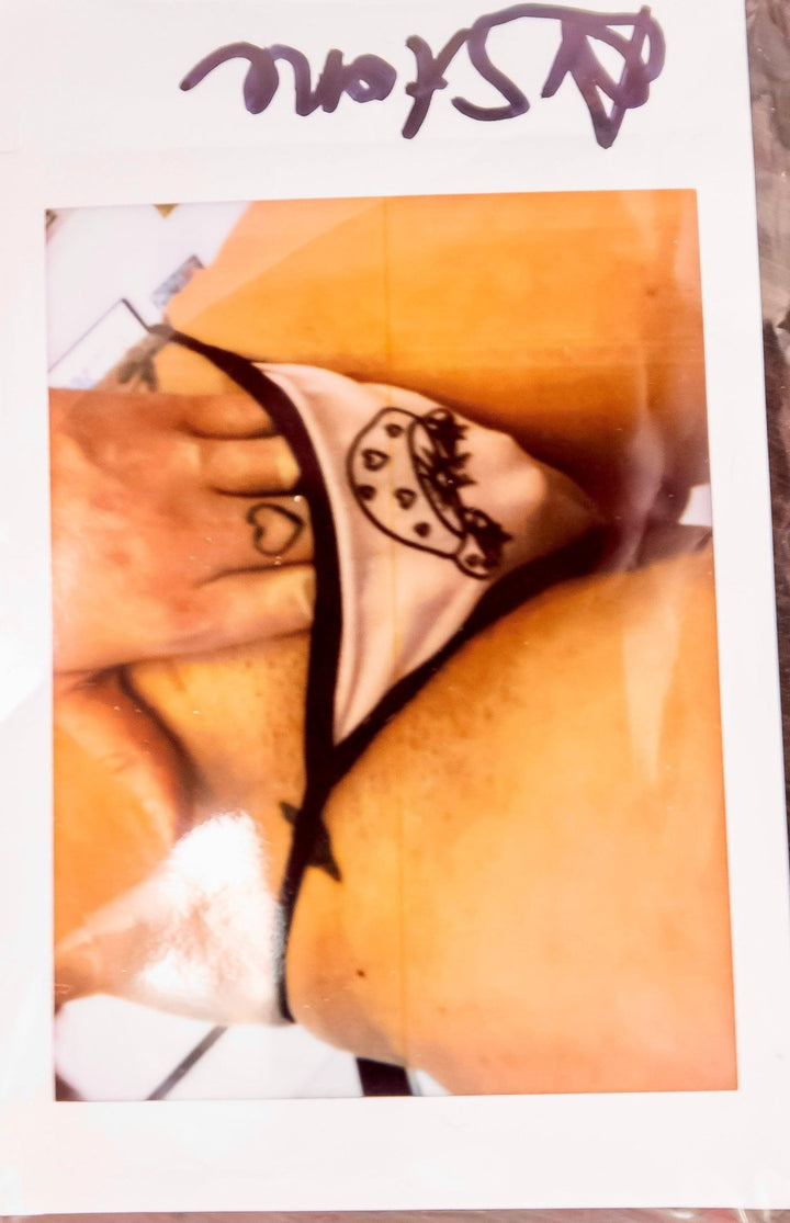 Ava Stone Pink Black Mushroom Thong + Signed Polaroid - FANS UTOPIA