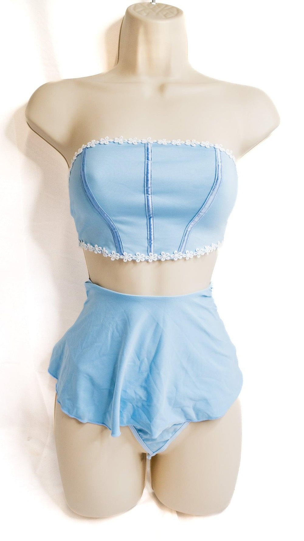 BBC - Kylie Shay Blue Skirt Set + G String - FANS UTOPIA