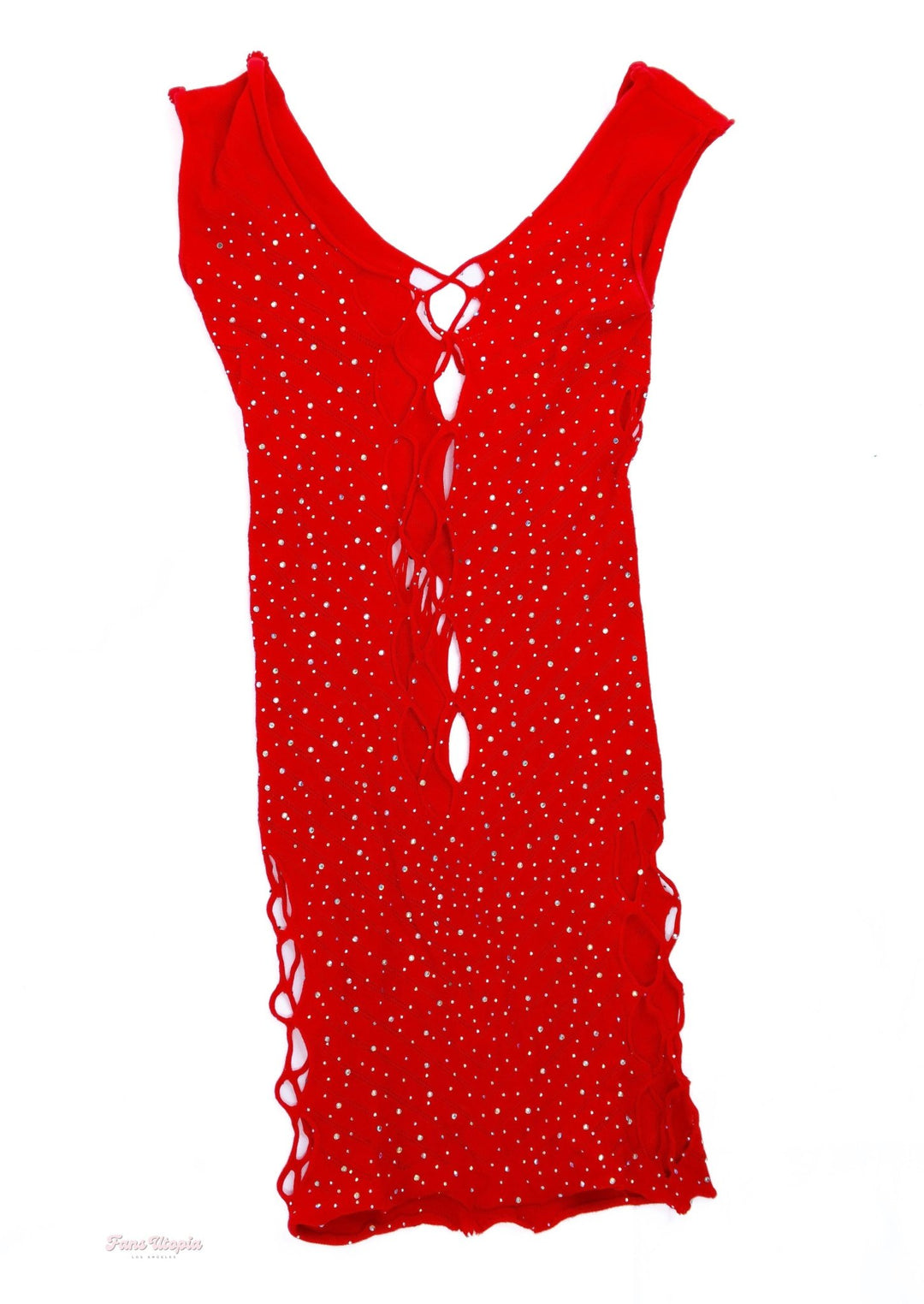 Bella Blu Red Mesh Dress - FANS UTOPIA