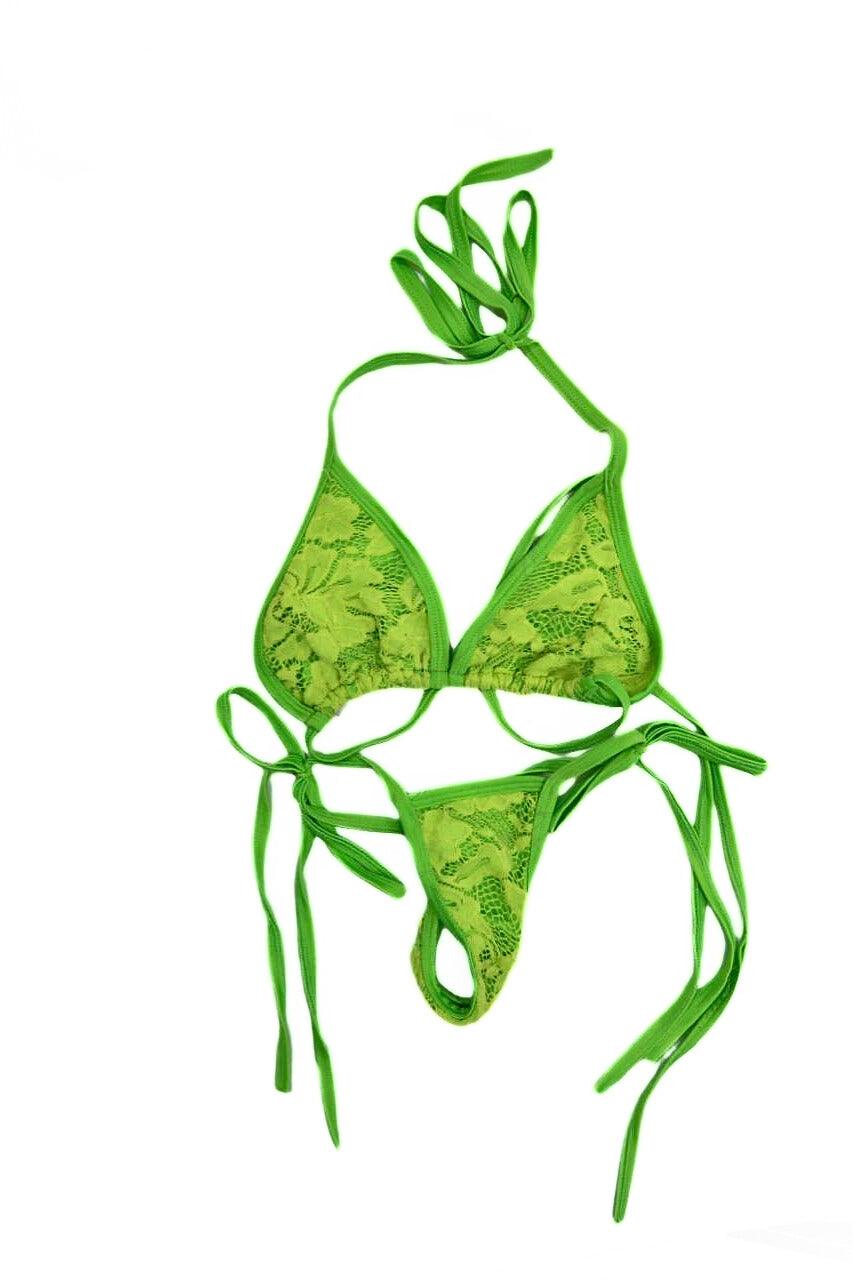 Blaire Johnson Neon Green String Bikini - FANS UTOPIA