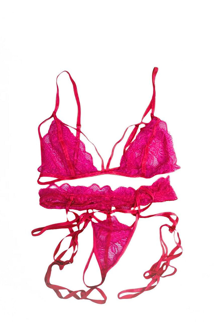 Blaire Johnson Pink Extra Juicy Lace Lingerie Set - FANS UTOPIA