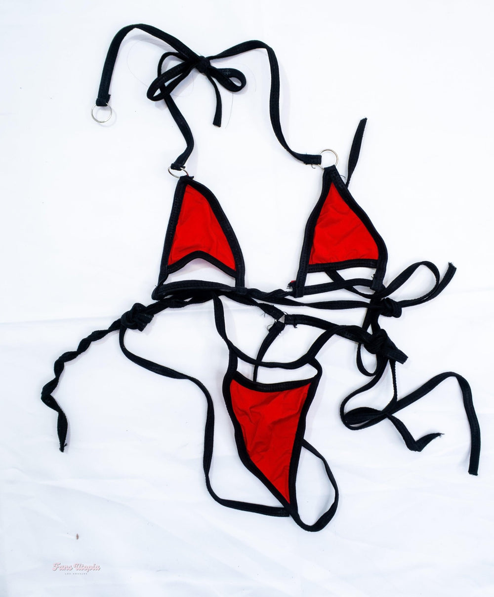 Brooklyn Gray Red Black Bikini - FANS UTOPIA