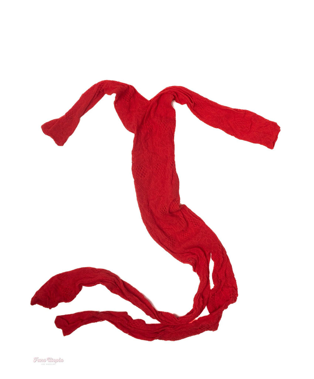 Celestina Blooms Red Mesh Bodysuit - FANS UTOPIA