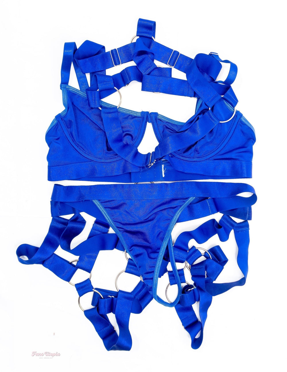 Chanel Camryn Royal Blue Strappy Lingerie Set - FANS UTOPIA