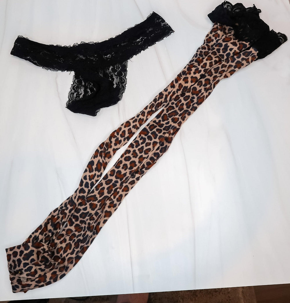Charli Phoenix Cheetah Panties & Thigh High Stockings - FANS UTOPIA